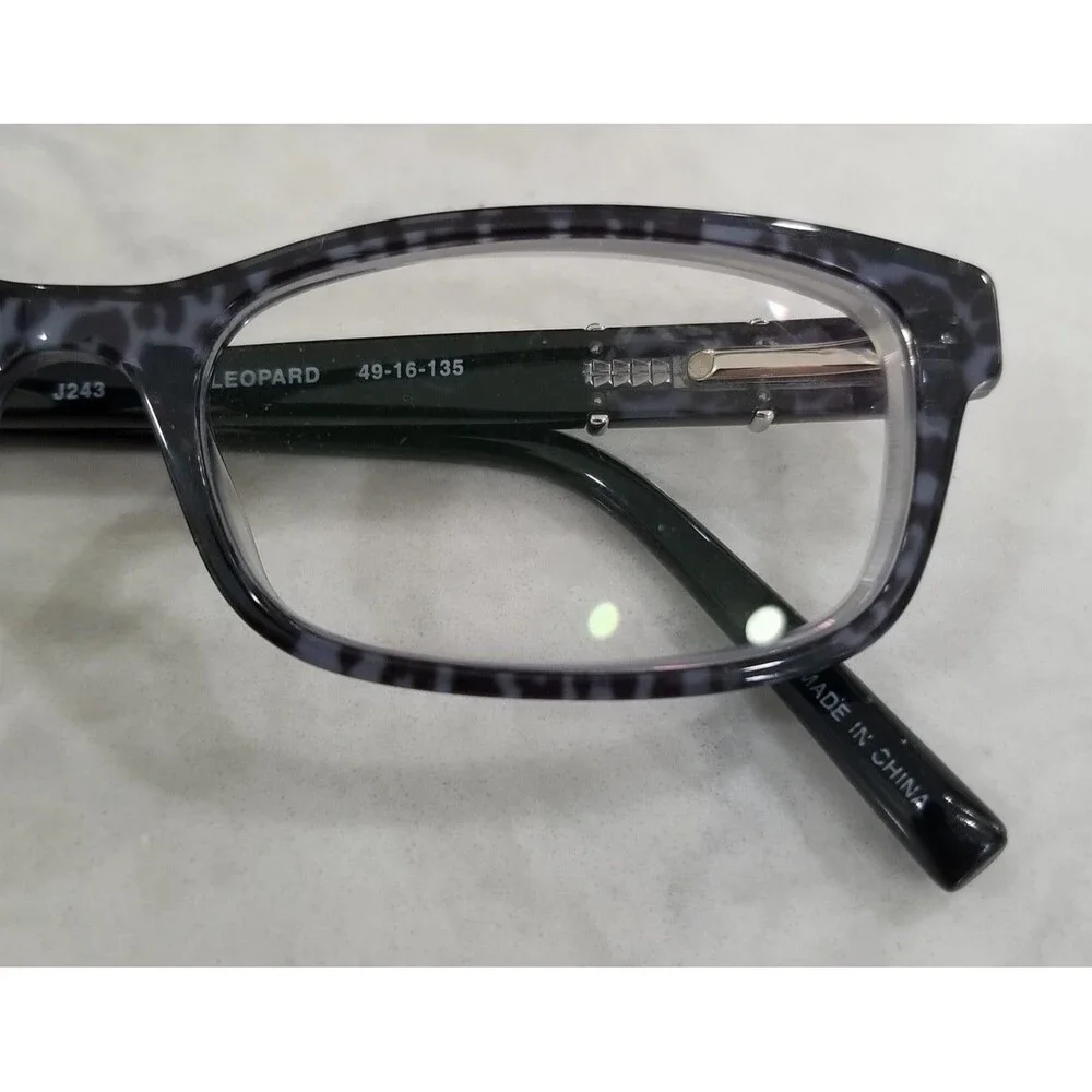 Jones New York J243 Eyeglasses Blue Leopard Frames Case Cloth frames only